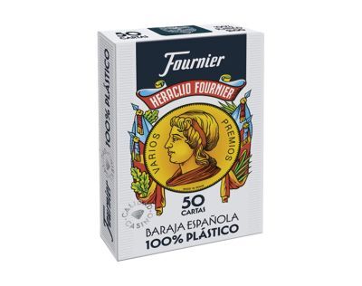 NAIPE ESPAÑOL -  FOURNIER No.2100 - 100% PLASTICO - 50 CARTAS